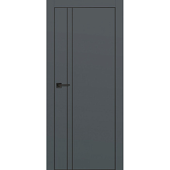 дв. полотно px-20 60*2000 рр агат мат черн молдинг/врезка/петли и замок agb, кромка черная с 4-х ст