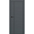 дв. полотно px-20 60*2000 рр агат мат черн молдинг/врезка/петли и замок agb, кромка черная с 4-х ст