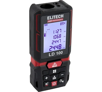 дальномер лазерный elitech hd ld100, 100 м