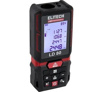 дальномер лазерный elitech hd ld80, 80 м