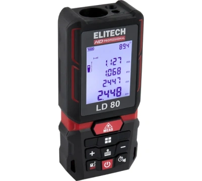 дальномер лазерный elitech hd ld80, 80 м