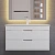 тумба подвесная modul 80см цвет белый с раковиной modul 80