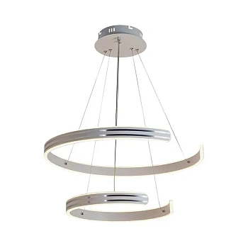 люстра подвесная светодиодная 6039/2 wht+chr 192w