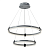 люстра подвесная светодиодная 6043/2 wht+chr 114w