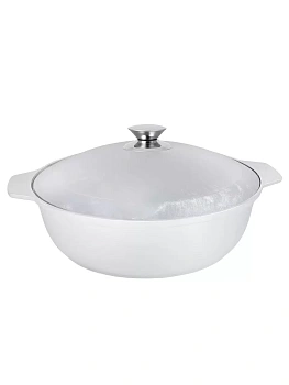 кастрюля-жаровня литой алюминий, 3 л, крышка алюминий, kukmara, ж30
