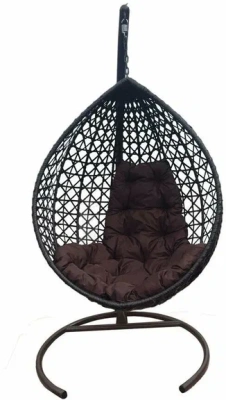 качели кокон капля ротанг коричневый