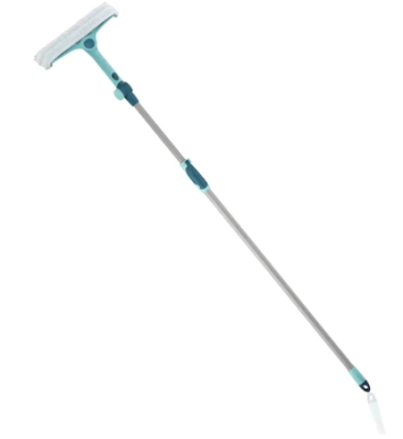 щетка leifheit w&f cleaner l для мытья окон с губкой и телескопической ручкой, 130-210см