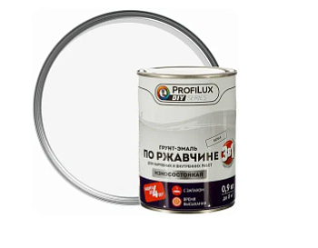 грунт-эмаль по ржавчине 3 в 1 "profiluxdiy" (сделай сам) белая, 0,9кг