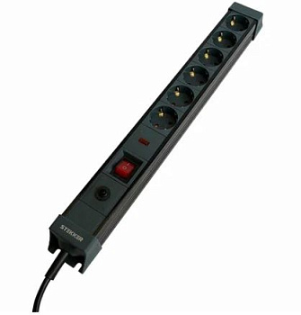 сетевой фильтр 6-местный с/з 3x1мм2, 5 м, 250в, 16а, серия techno, hm22-61-05, белый