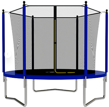 батут c защитной сеткой swollen start inside zip 8 ft 244 см (blue), детский