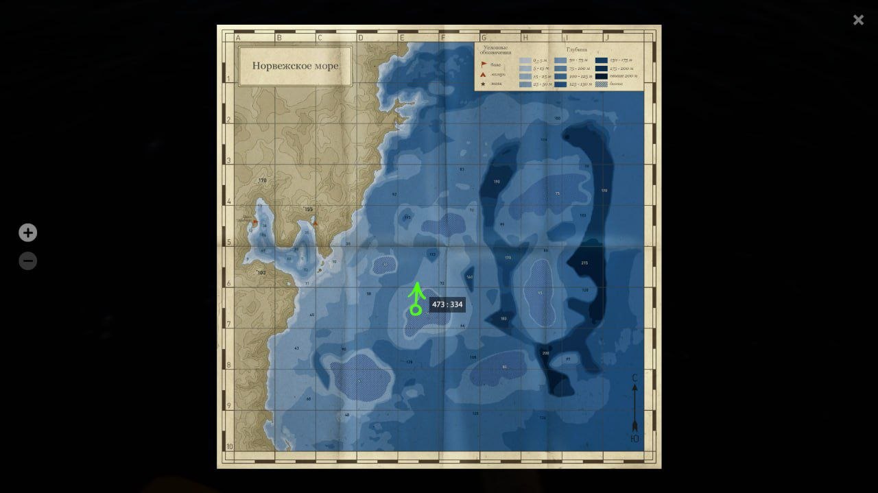 Карта — Норвежское море