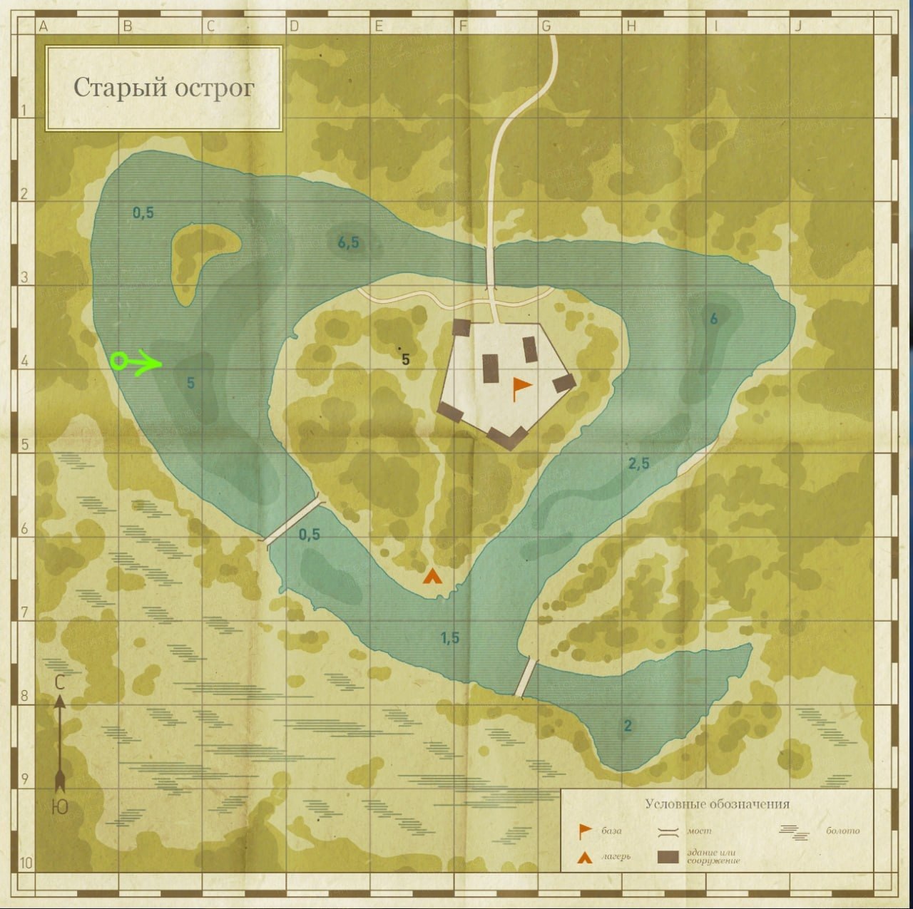 Old Burg Lake — Map