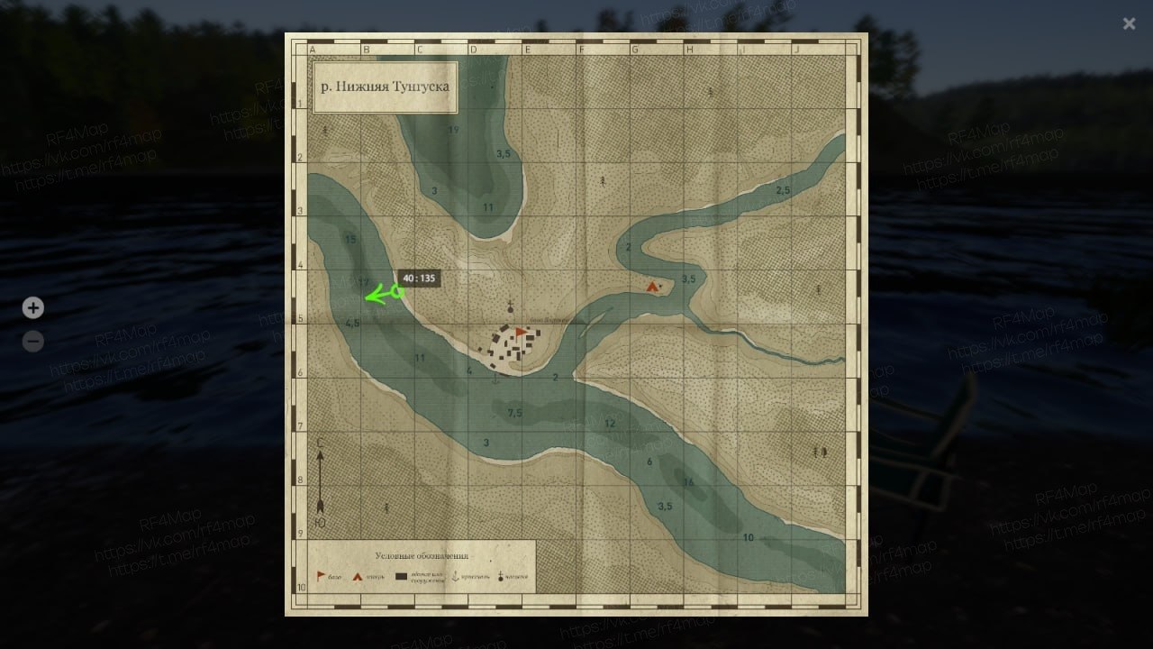 Lower Tunguska River — Map