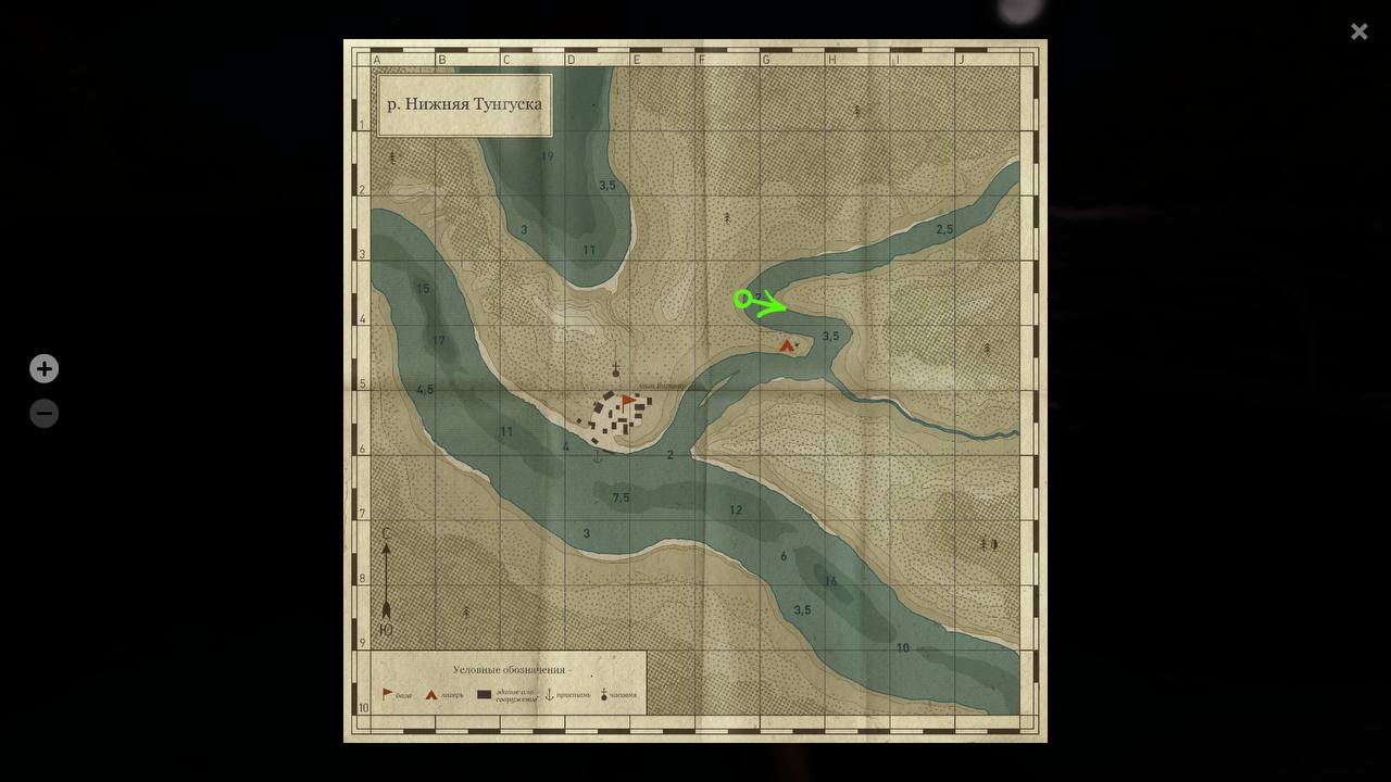 Map — Lower Tunguska River