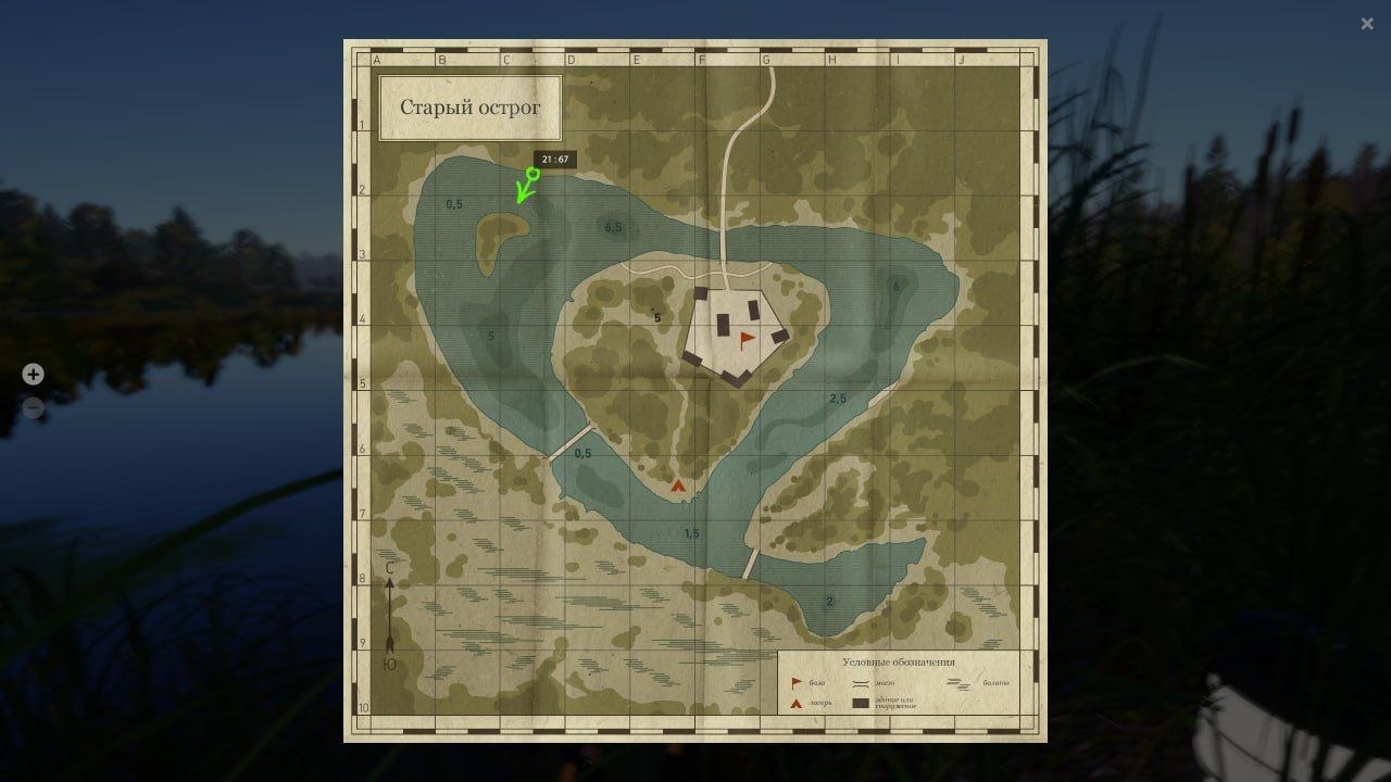 Map — Old Burg Lake