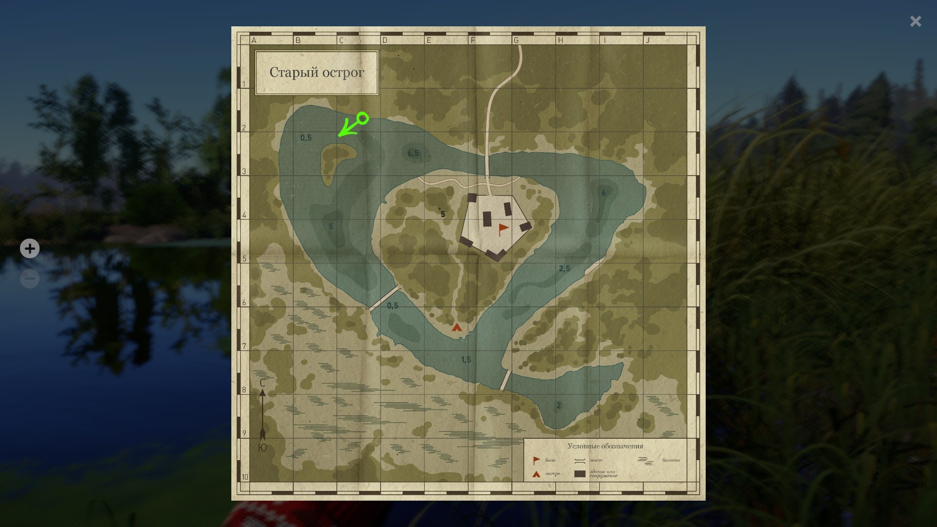 Карта — Озеро Старый Острог