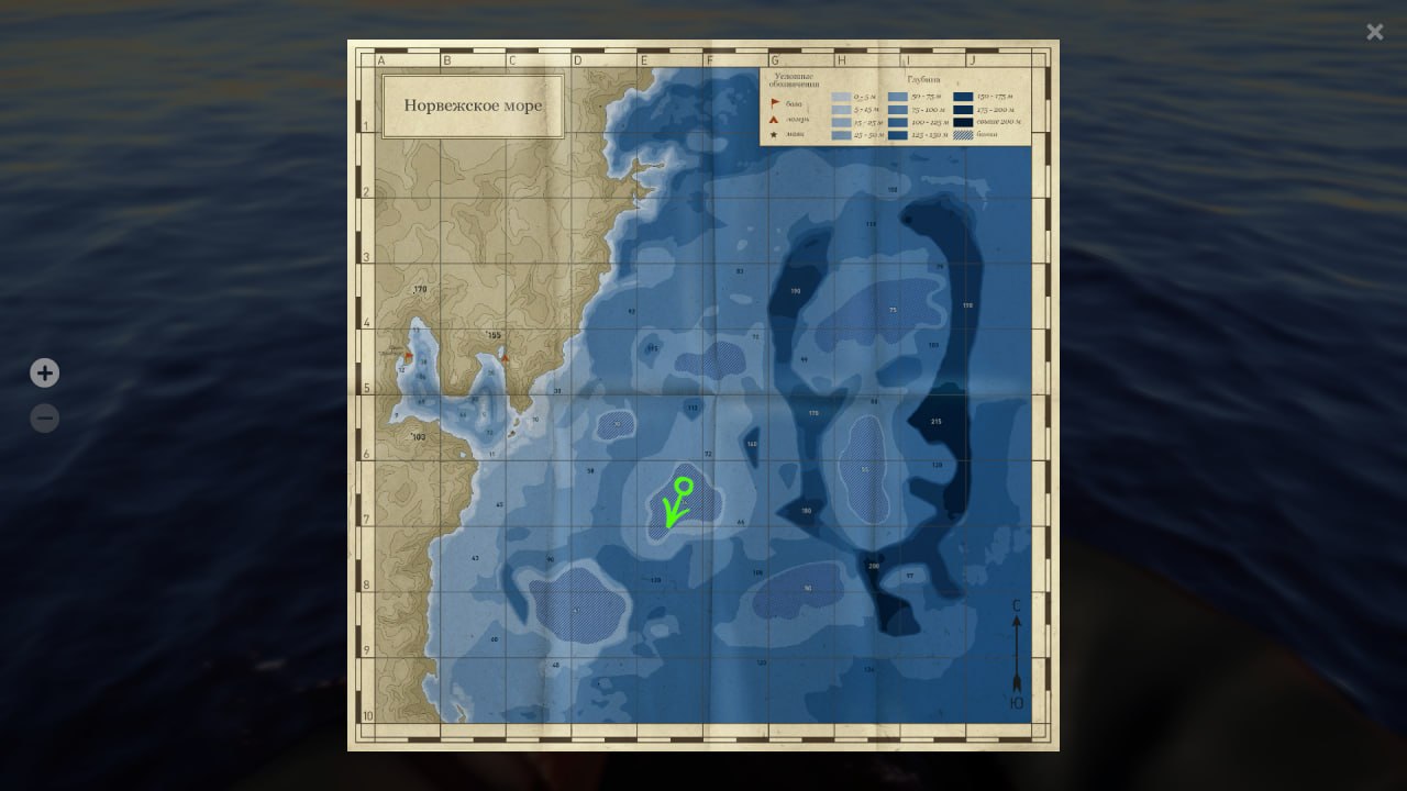 Карта — Норвежское море