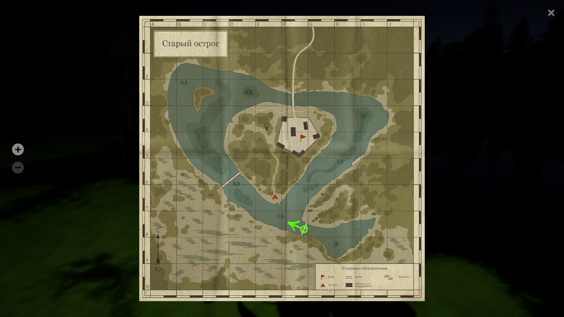 Озеро Старый Острог — Карта