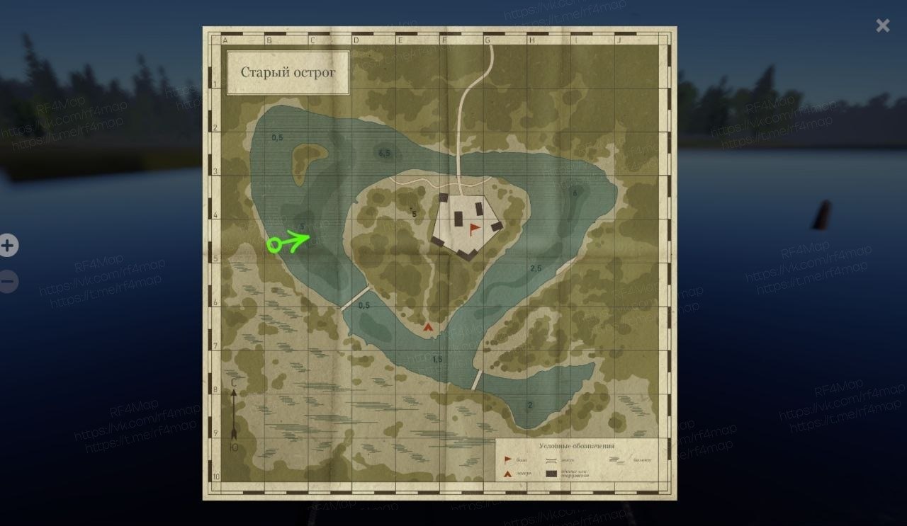 Old Burg Lake — Map