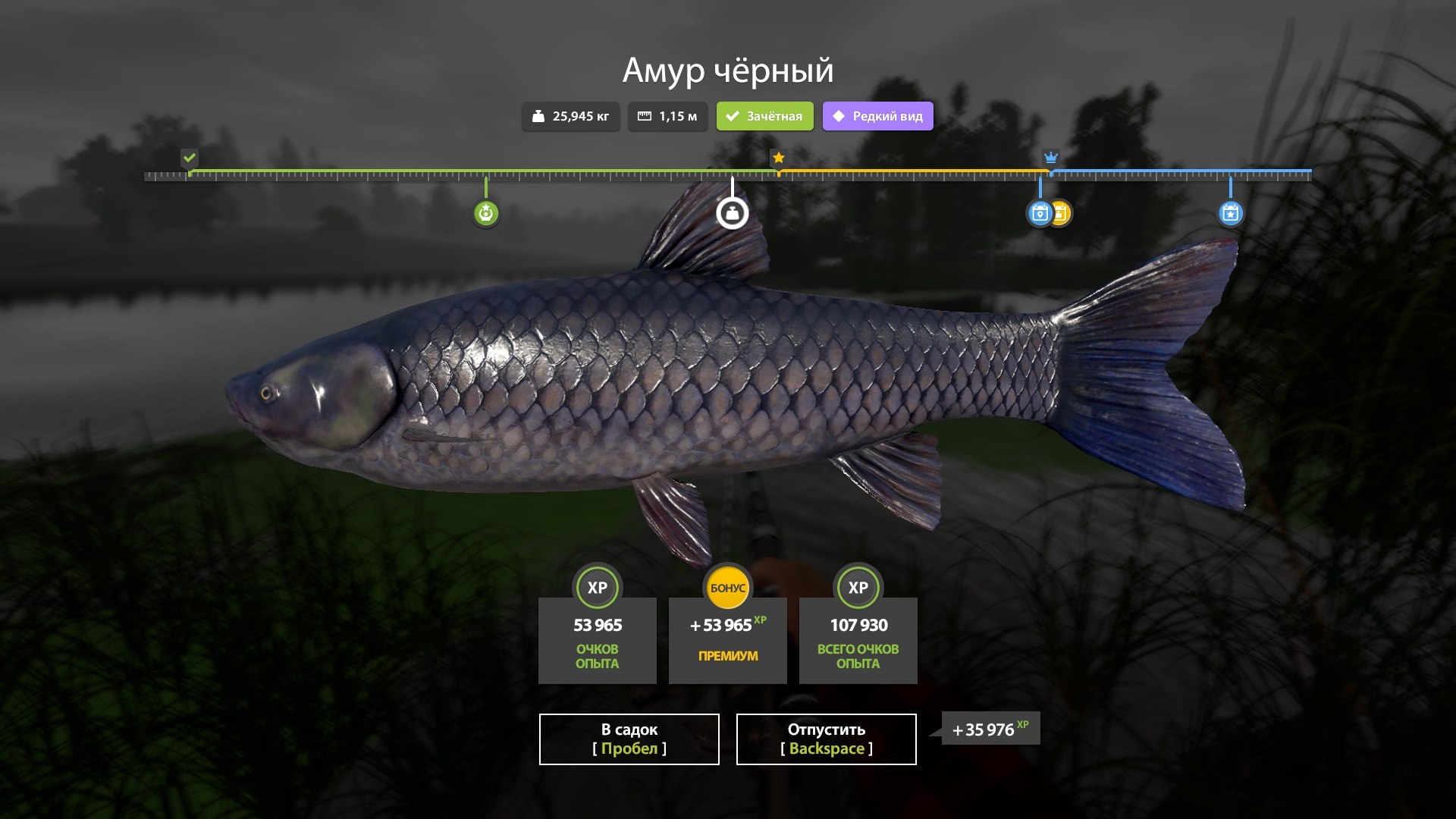 Озеро Старый Острог — Трофей