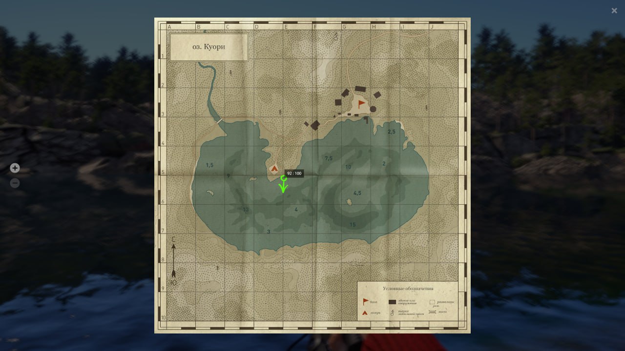 Kuori Lake — Map