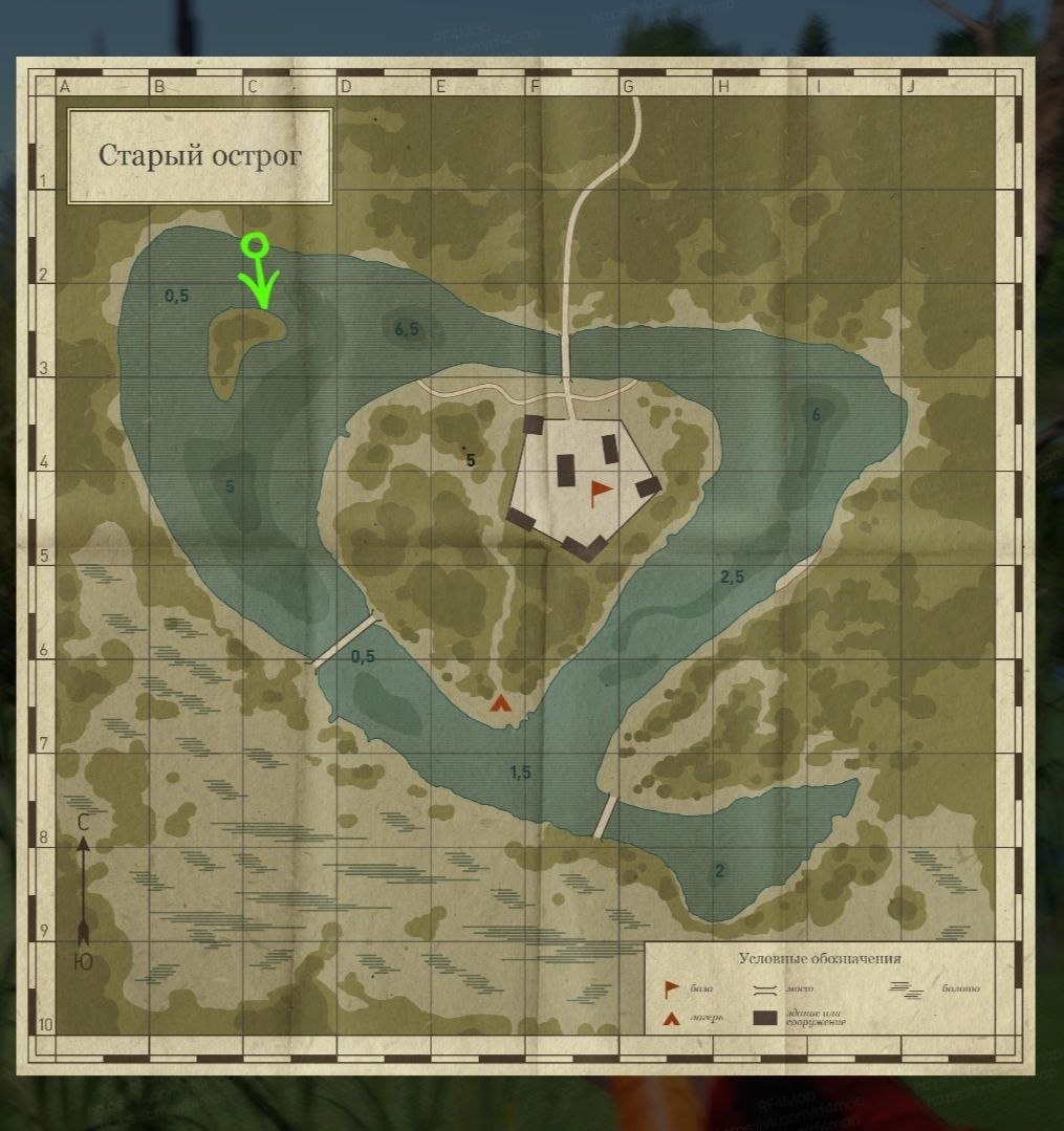 Old Burg Lake — Map