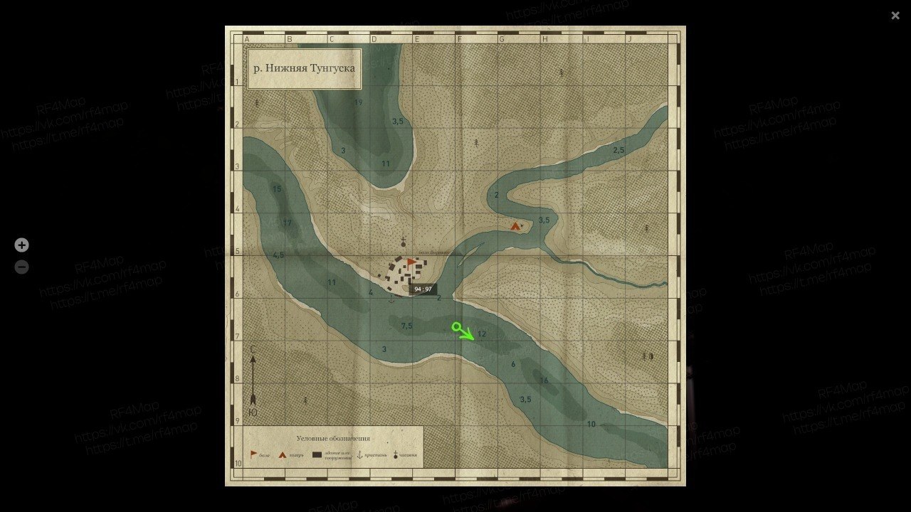 Lower Tunguska River — Map