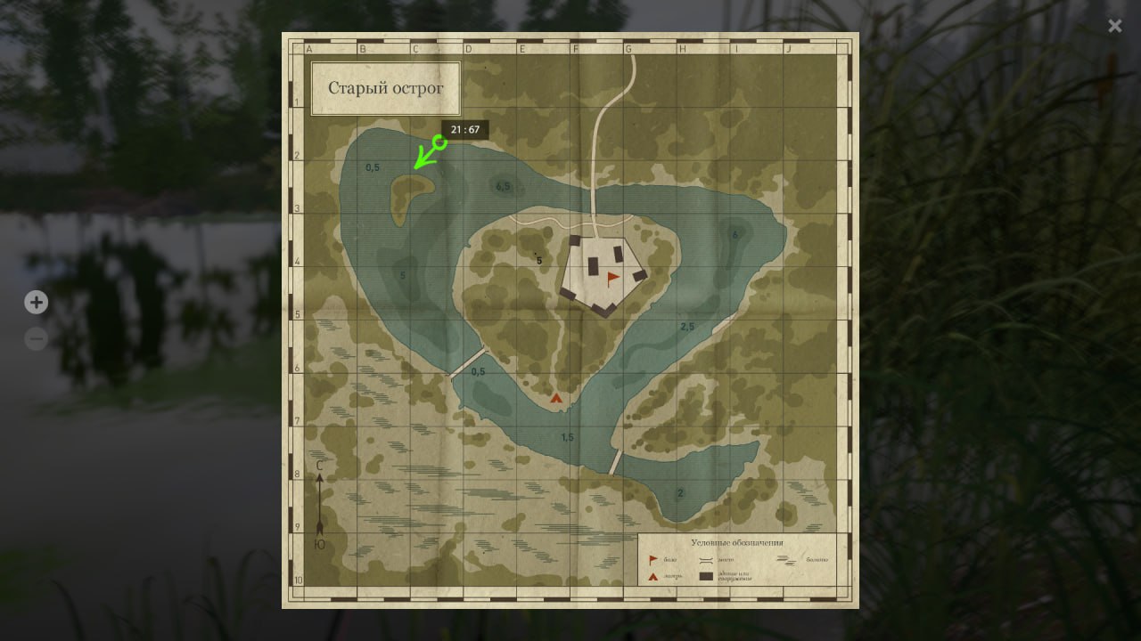 Map — Old Burg Lake