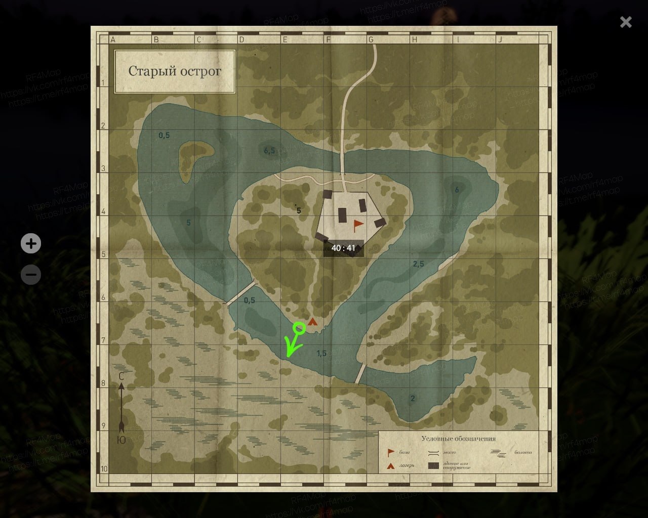 Old Burg Lake — Map