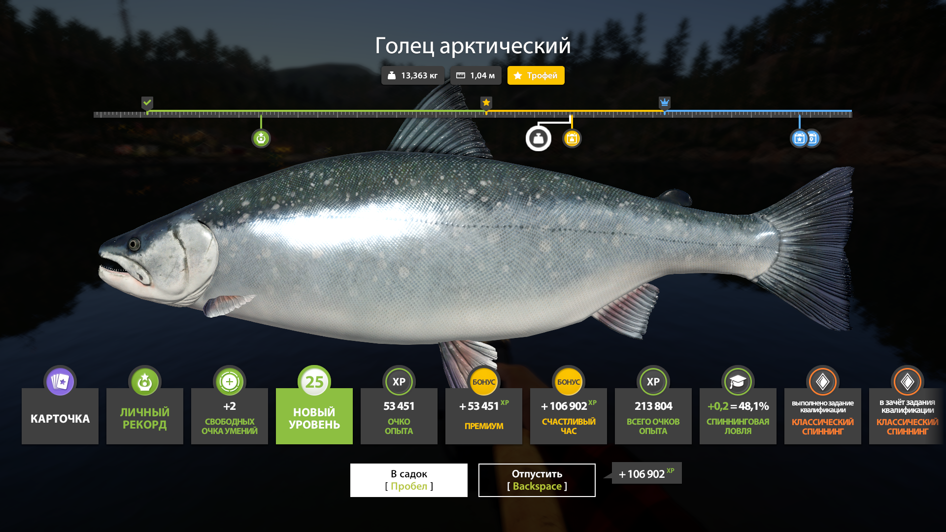 Озеро Куори — Трофей