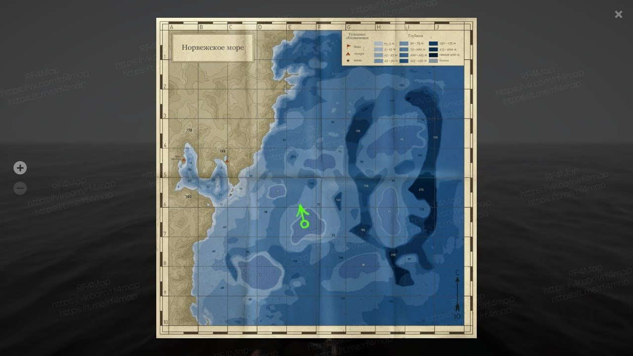 Норвежское море — Карта