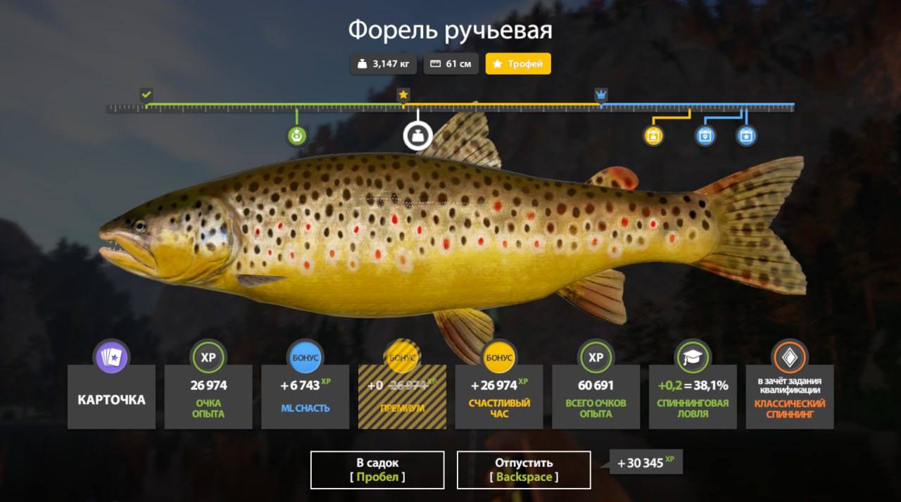 Река Белая — Трофей