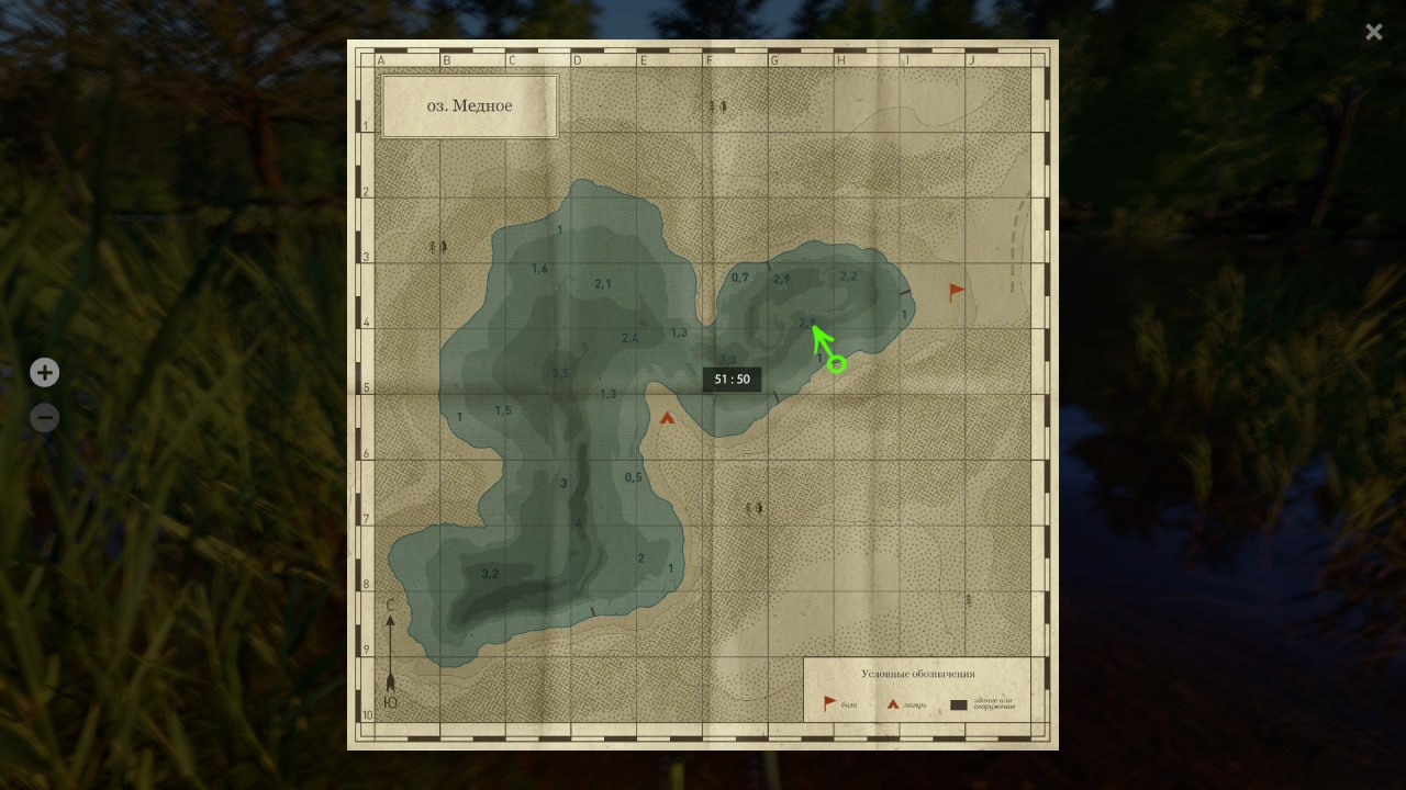 Карта — Озеро Медное