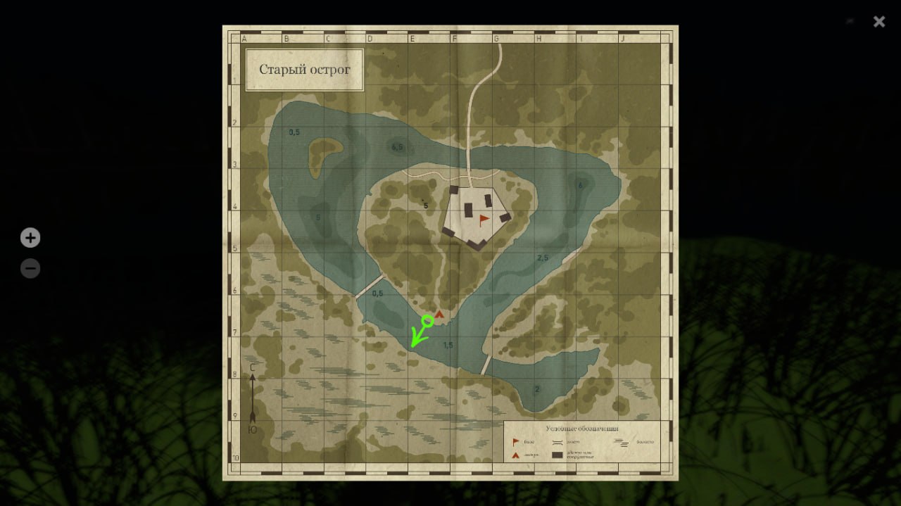 Карта — Озеро Старый Острог