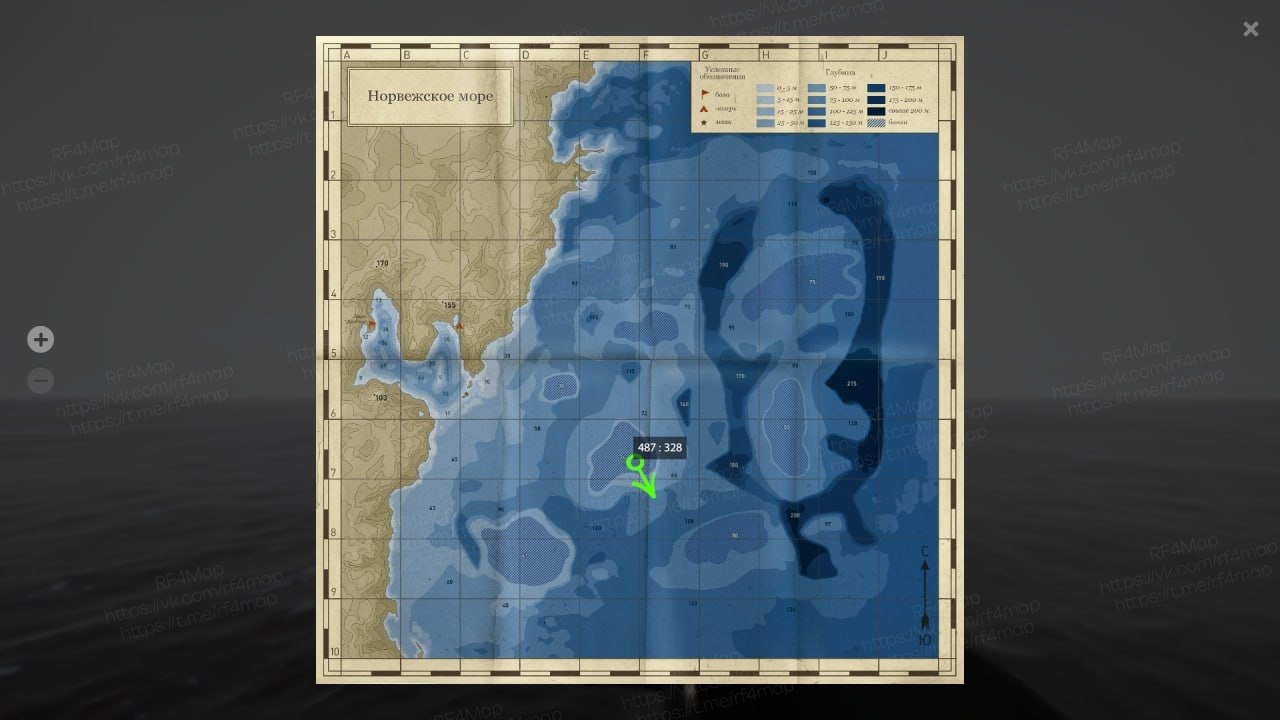 Норвежское море — Карта