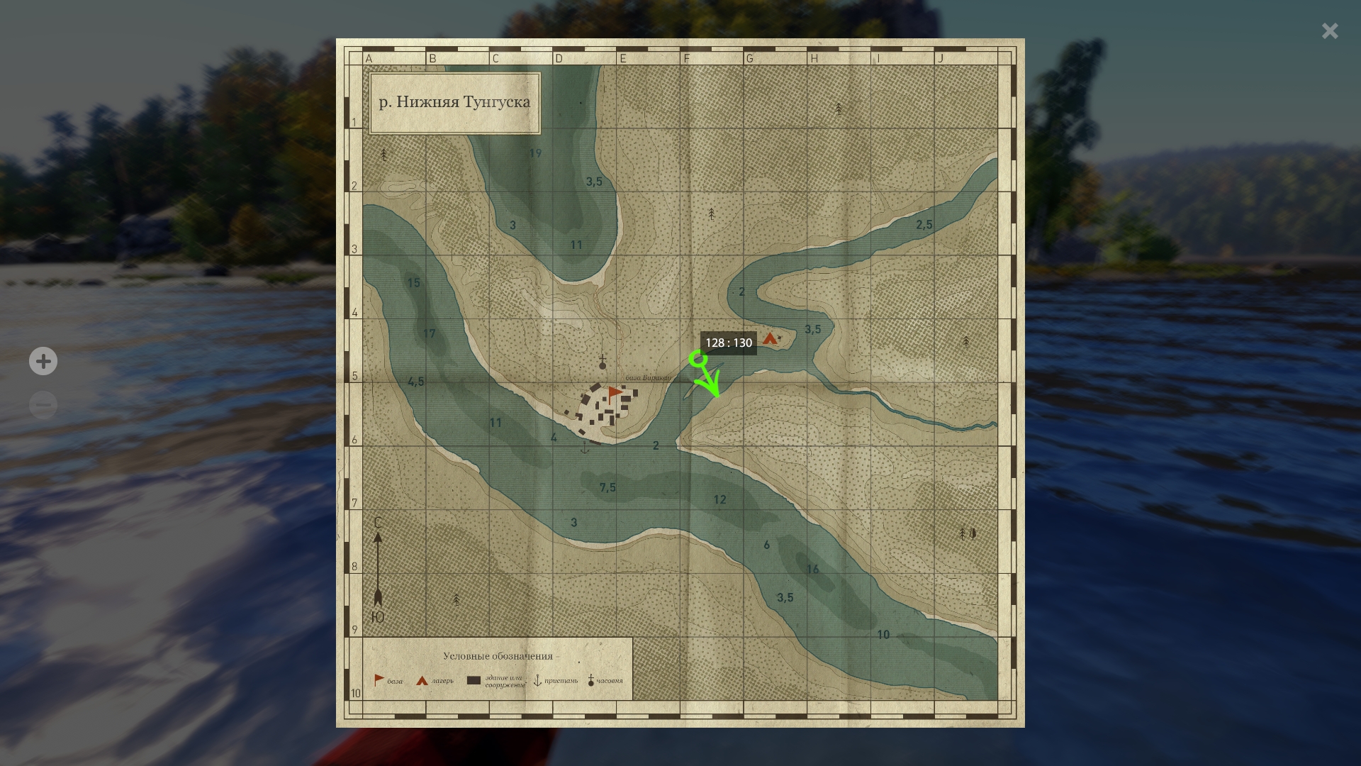 Lower Tunguska River — Map