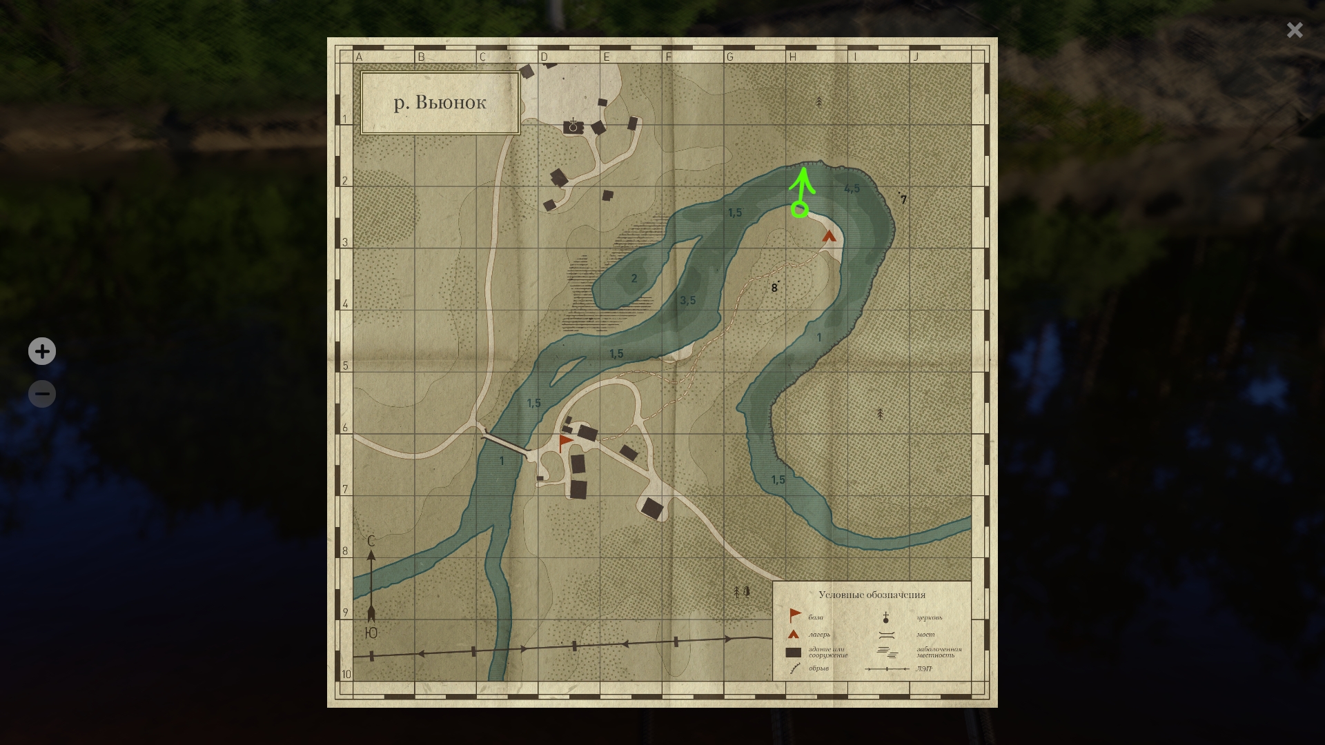 Winding Rivulet — Map