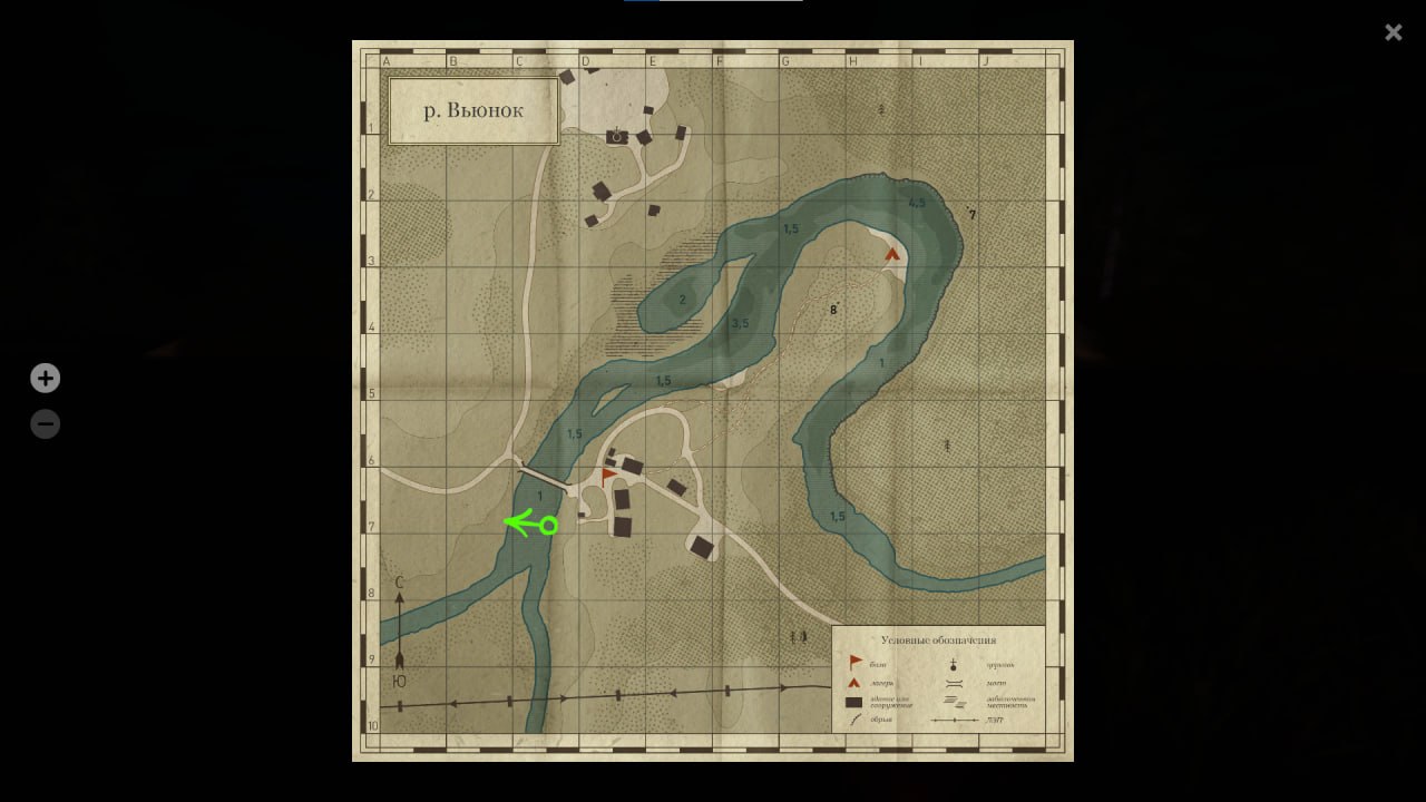 Река Вьюнок — Карта