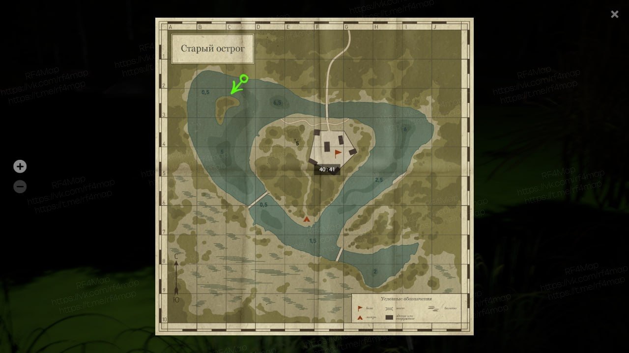 Old Burg Lake — Map