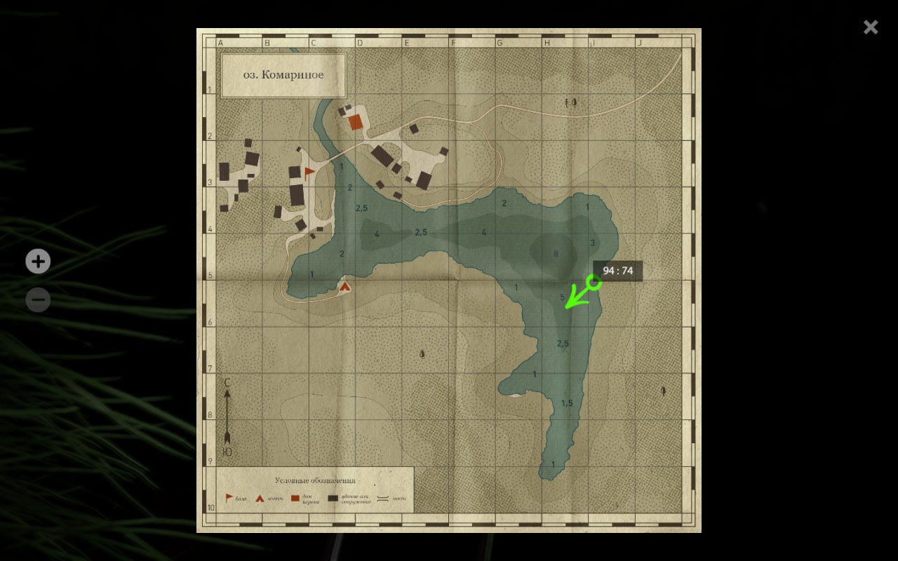 Карта — Озеро Комариное