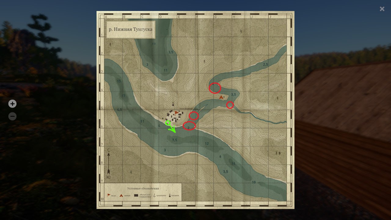 Lower Tunguska River — Map
