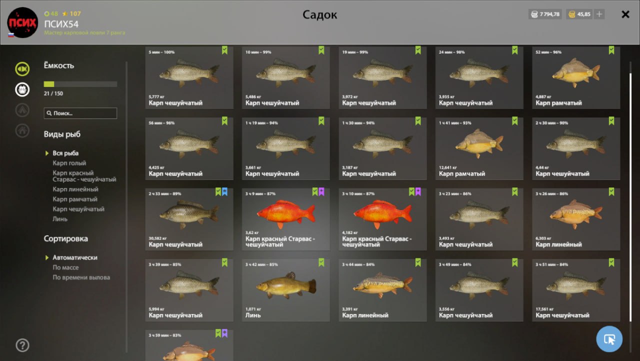 Озеро Янтарное — Садок