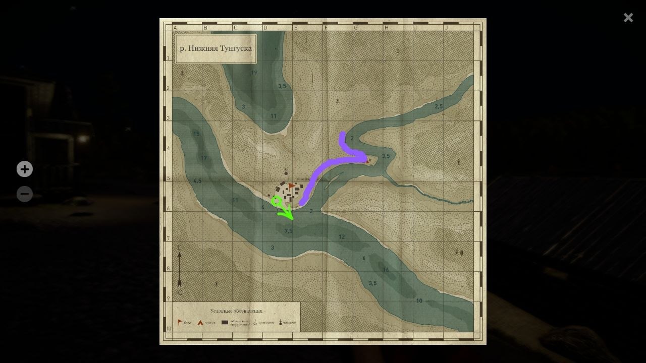 Lower Tunguska River — Map