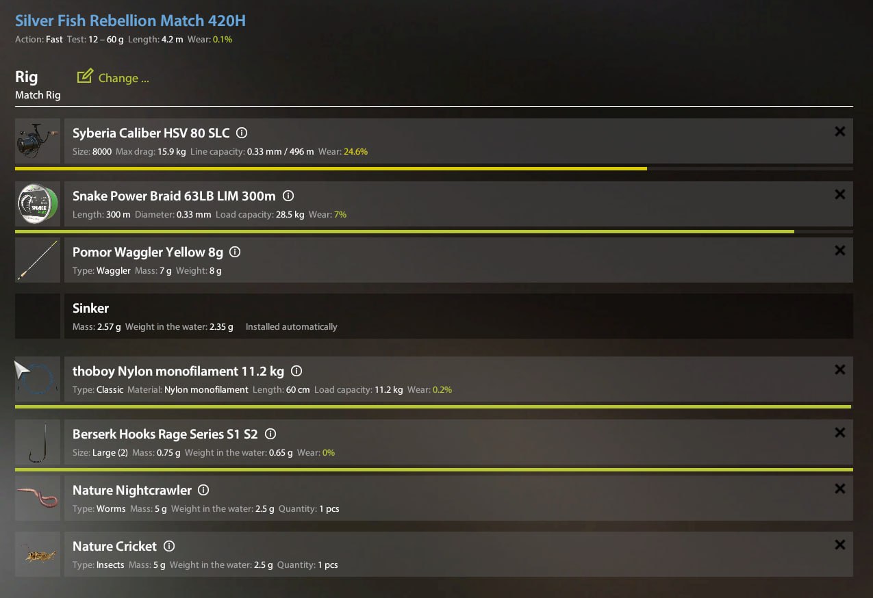 Оснастка (поплавок) — Озеро Лосиное