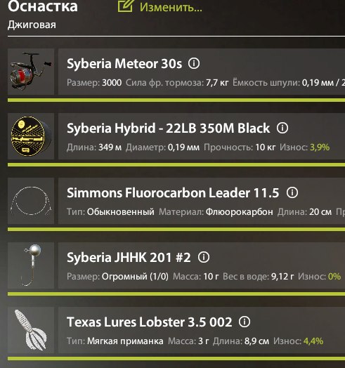 Rig (spinning) — Elk Lake