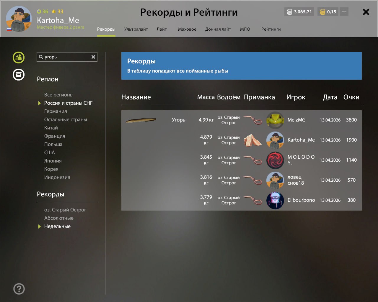 Old Burg Lake — Miscellaneous