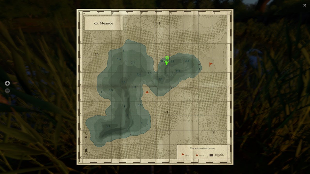 Карта — Озеро Медное