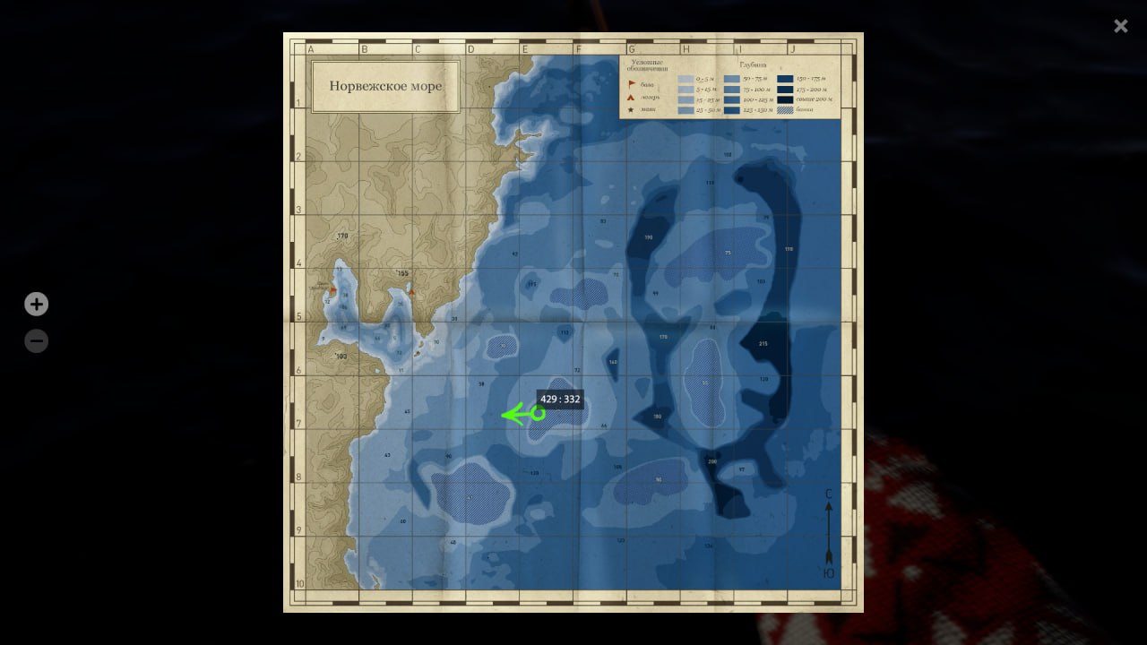 Карта — Норвежское море