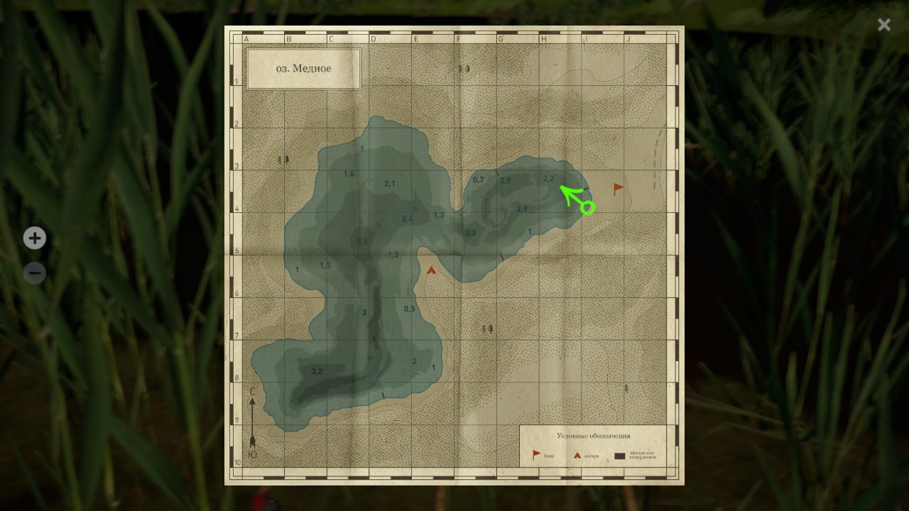 Карта — Озеро Медное