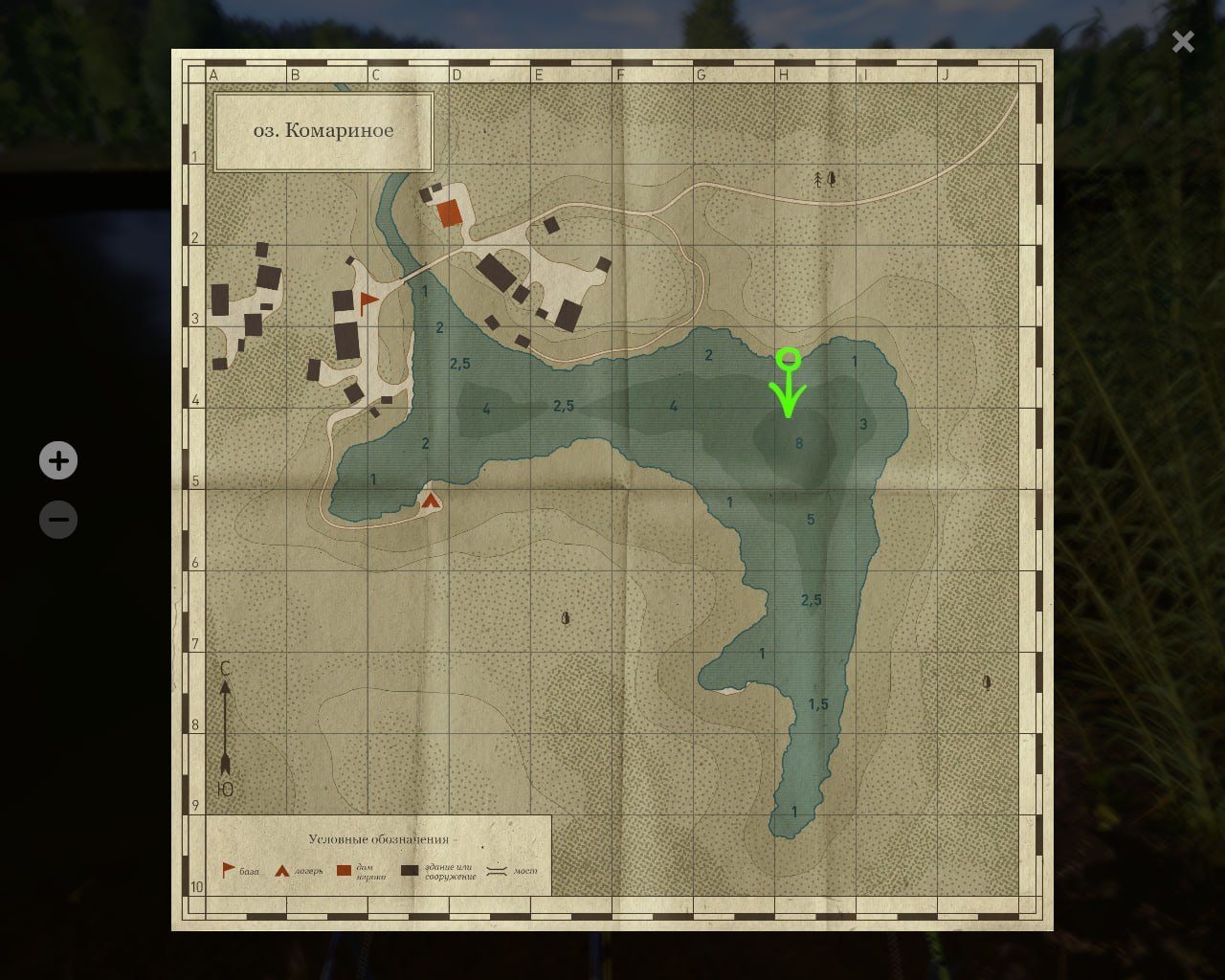 Карта — Озеро Комариное